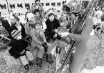 Canada's Dave Irwin signs autographs during  the alpine ski event at the 1976 Winter Olympics in Innsbruck. (CP Photo/ COA)