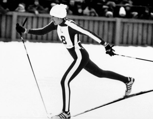 Canada's Shirley Firth competes in the cross country ski event at the 1980 Winter Olympics in Lake Placid. (CP Photo/COA)