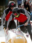 Canada's Giulio Zardo, part of the bobsleigh team at the 2002 Salt Lake City Olympic winter  games. (CP Photo/COA)