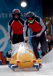 Canada's Giulio Zardo, part of the bobsleigh team at the 2002 Salt Lake City Olympic winter  games. (CP Photo/COA)
