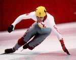 Canada's Mark Lackie competes in the short track speed skating event at the 1992 Albertville Olympic winter Games. (CP PHOTO/COA/Ted Grant)