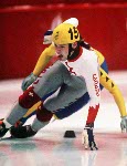 Canada's  Laurent Marechal competing in the speed skiing event at the 1992 Albertville Olympic winter Games. (CP PHOTO/COA/Scott Grant)