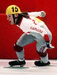 Canada's Sylvain Gagnon competes in the short track speed skating event at the 1992 Albertville Olympic winter Games. (CP PHOTO/COA/Ted Grant)