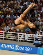 Alexandre Depatie of Laval leaves the pool after finishing fourth in men's 10 metre platform diving at the Athens Olympics, Saturday, August 28, 2004.(CP PHOTO/COC-Mike Ridewood)