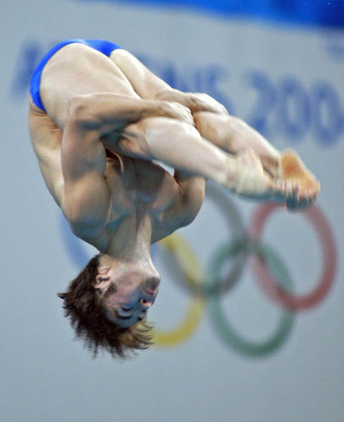 Alexandre Depatie of Laval was fourth in men's 10 metre platform diving at the Athens Olympics, Saturday, August 28, 2004.(CP PHOTO/COC-Mike Ridewood)