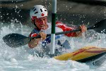 Canada's David Ford of Edmonton in kayak semi-final action at the Athens Olympics, Friday, August 20, 2004.  Ford was fourth in the final. (CP PHOTO/COC-Mike Ridewood)