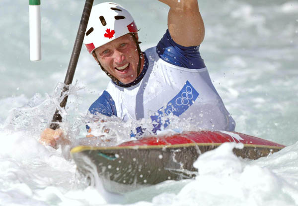 Canada's David Ford of Edmonton in kayak semi-final action at the Athens Olympics, Friday, August 20, 2004.  Ford was fourth in the final. (CP PHOTO/COC-Mike Ridewood)
