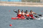 Canada's Susan Holloway (back) competes in the canoeing event at the 1976 Olympic games in Montreal. (CP PHOTO/ COA/RW)