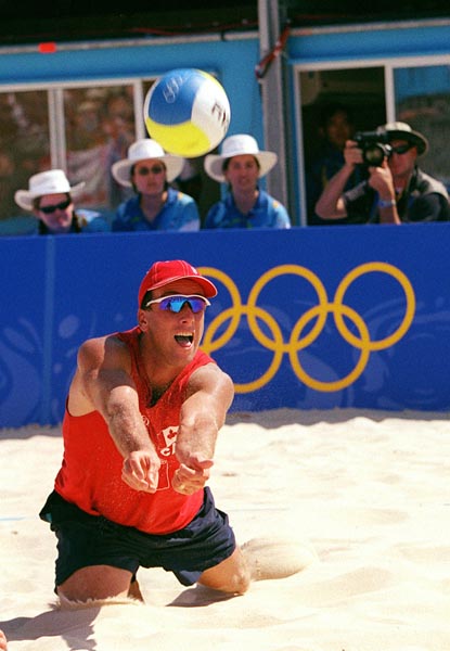 Canada's John Child during the Volleyball portion of the Sydney 2000 Olympic Games. (CP PHOTO/ COA)
