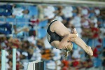 Canada's Blythe Hartley of North Vancouver performs a dive in the final of the women's 3 metre springboard diving event at the Summer Olympic Games in Athens, Greece, Thursday, August 26, 2004. Hartley finished fifth. (CP PHOTO/COC-Mike Ridewood)
