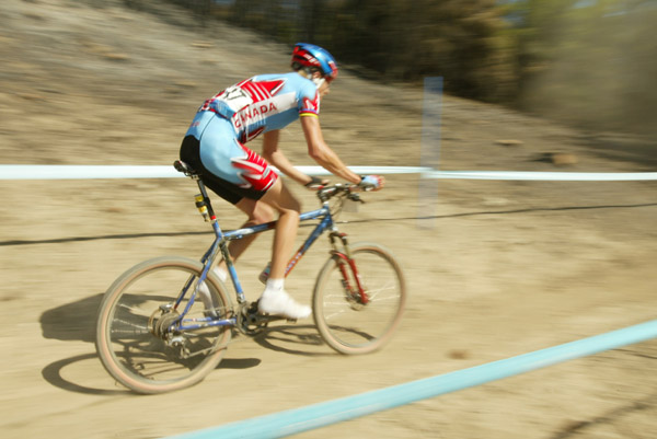 Ryder Hesjedal of Victoria did not finish in the men's mountain bike event at the Athens Olympics, Saturday, August 28, 2004.(CP PHOTO/COC-Mike Ridewood)