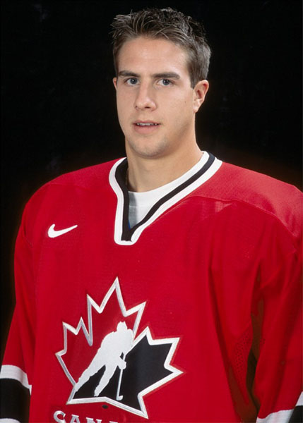 Canada's Simon Gagne, part of the men's hockey team at the 2002 Salt Lake City Olympic winter  games. (CP Photo/COA)