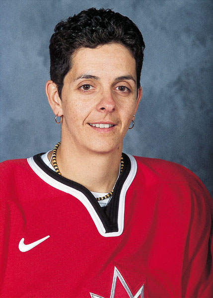 Canada's Danielle Goyette, part of the women's hockey team at the 2002 Salt Lake City Olympic winter  games. (CP Photo/COA)