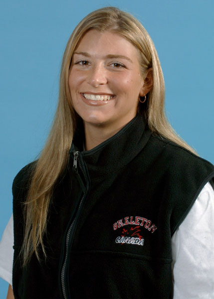 Canada's Michelle Kelly, part of the skeleton team at the 2002 Salt Lake City Olympic winter  games. (CP Photo/COA)