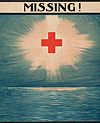 First World War poster honouring THE SISTERS OF THE RED CROSS WHO HAVE PERISHED IN HOSPITAL SHIPS SUNK BY GERMAN SUBMARINES