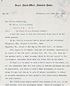 Rapport de l'inspecteur Bell sur le naufrage du navire PRINCESS SOPHIA, 28 novembre 1918; 5 pages