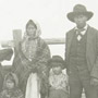 Photograph of an unidentified chief and his family, Long Lake, July 1906