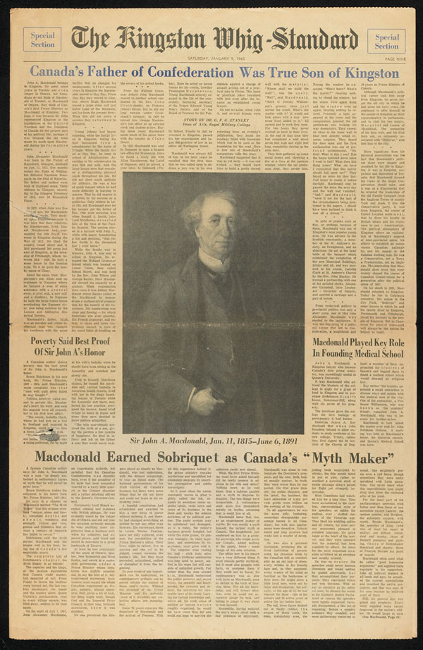 "Canada's Father of Confederation Was True Son of Kingston," in The Kingston 