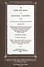 Page [4] du livre de cuisine THE COOK NOT MAD; OR RATIONAL COOKERY, reproduisant la page de titre originale de l'édition de 1831