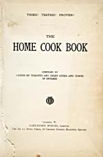 Title page of cookbook, THE HOME COOK BOOK