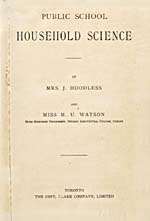 Title page of cookbook, PUBLIC SCHOOL HOUSEHOLD SCIENCE