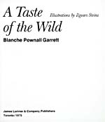 Page de titre du livre de cuisine A TASTE OF THE WILD