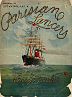 Illustrated cover of the sheet music for PARISIAN LANCERS, by Henry Bourlier