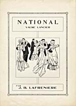 Illustrated cover of the sheet music for NATIONAL, by J.B. Lafrenière
