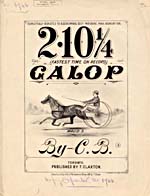 Illustrated cover of the sheet music for 2.10¼ GALOP, by C.B.