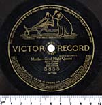Étiquette d'un disque Victor de dix pouces portant la mention GRAND PRIZE autour du trou central, vers 1912
