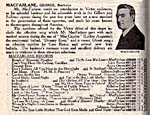 Catalogue de janvier 1917 de  Records Victor énumérant plusieurs enregistrements à succès de MacFarlane
