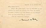 Letter from composer Manuel de Falla, dated October 14, 1929, apologizing for not being able to send Gauthier a copy of CÓRDOBA until it is published