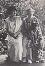 Photograph of Kathleen and Minnie Parlow and a young Japanese girl