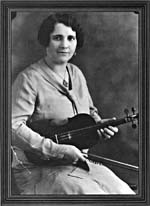 Mary Bolduc with her fiddle