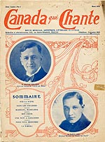 Couverture du numéro de mars 1928 de la revue CANADA QUI CHANTE