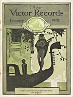 Page couverture du supplément du catalogue NEW VICTOR RECORDS, février 1920