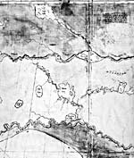 Section of a map: from 'A Map of the North West Parts of America ...,' by Alexander Henry, [1775-1776]