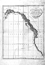 Carte : « A Chart Shewing Part of the Coast of N.W. America... » de George Vancouver, 1798-1801