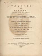 Image: Title page of Mackenzie's voyages of 1789 and 1793