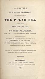 Image: Title page of Franklin's account of his second voyage