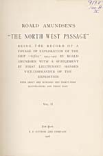 Image: Title page of Amundsen's account