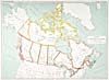 Carte : "Canada's Territorial Divisions," 1915