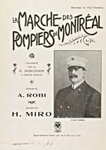 Cover of sheet music of LA MARCHE DES POMPIERS DE MONTRÉAL