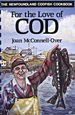 Couverture du livre de cuisine FOR THE LOVE OF COD illustrée d'un pêcheur montrant sa prise