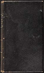 Cover of cookbook, LA CUISINIÈRE CANADIENNE… in black embossed leather