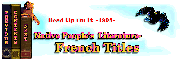 Native People's Literature: French Titles