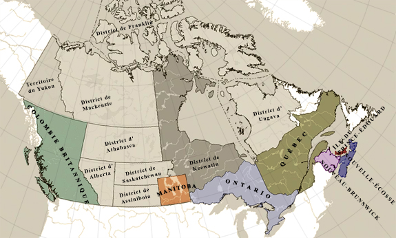 Carte du Canada