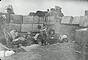 Asleep in the trenches - officers of the North West Field Force resting in the "zareba" stockade at Fish Creek, 1885