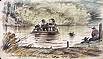 Crossing the Assiniboine from the east side, 1862