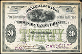 Cancelled Land Scrip for 20 dollars, issued May 1st, 1876, RG 15, Vol. 1387, Note 3